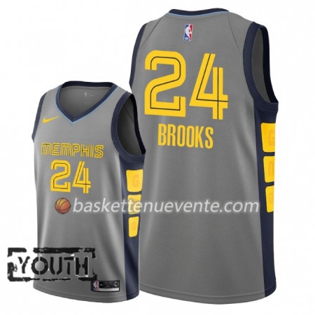 Maillot Basket Memphis Grizzlies Dillon Brooks 24 2018-19 Nike City Edition Gris Swingman - Enfant